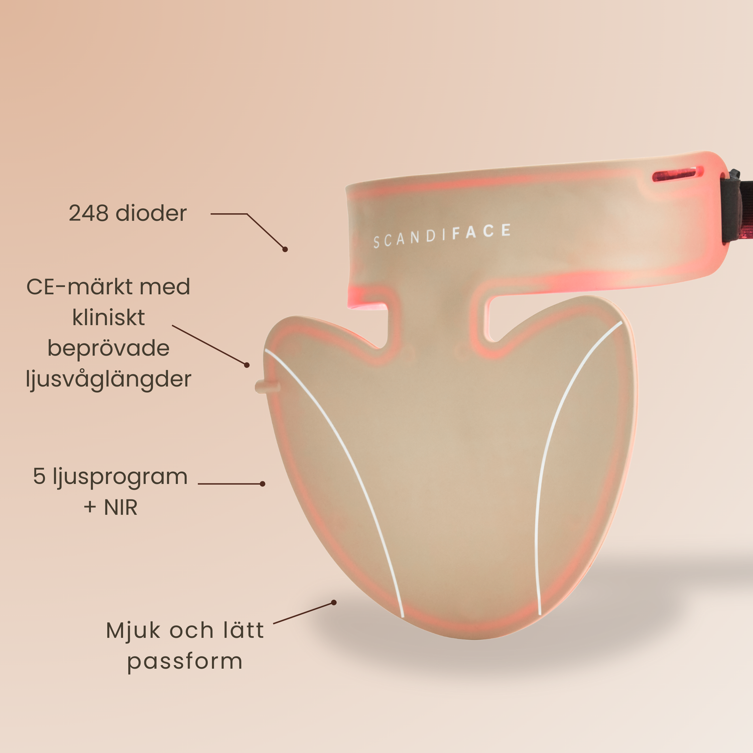 Skinboosting LED-halsbånd