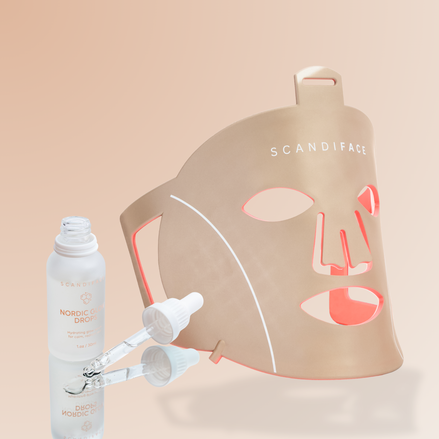 Hudboostende LED-maske
