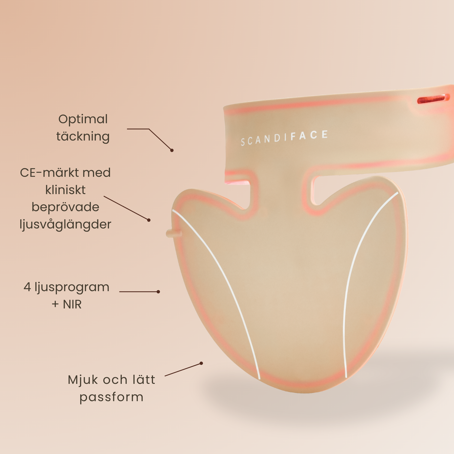 Skinboosting LED-halsbånd